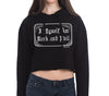 I Myself Am Dark And Evil Cropped Pullover Hoodie