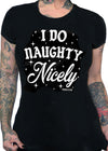 I Do Naughty Nicely Christmas holiday tee by pinky star