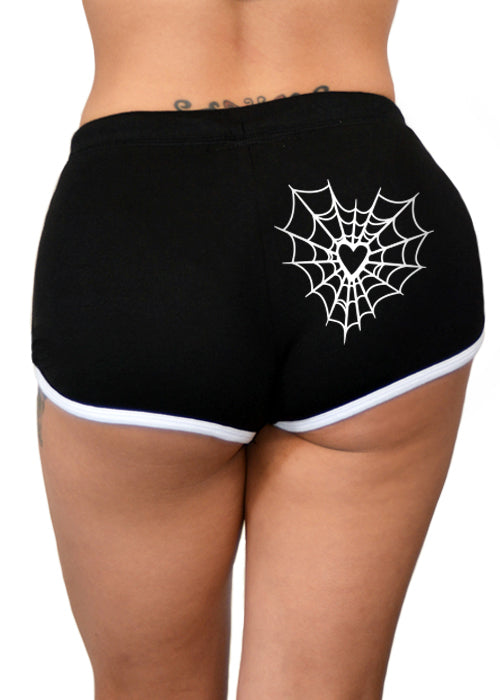 Heart Spiderweb Shorts