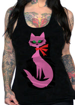 retro vintage kitty cat lovers tank by pinky star