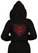 heart web hoodie - pinky star