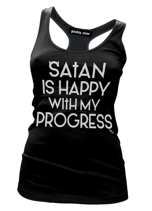 Satan Is Happy With My Progress Tank Top