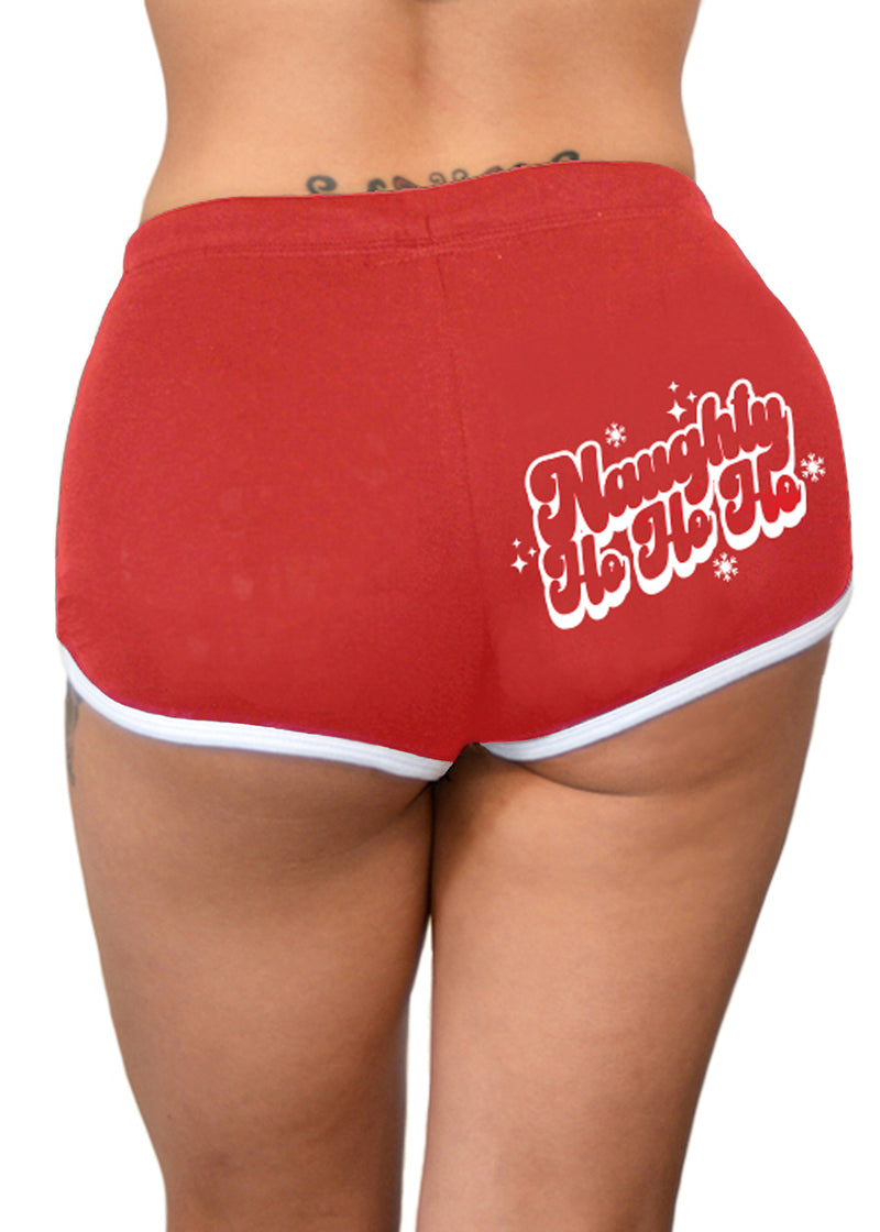 Naughty Ho Ho Ho Red Shorts